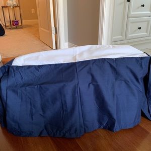 Navy blue crib skirt